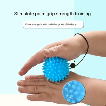 Massage Ball With Rope Hedgehog Ball Grip Strength Ball Rehabilitation Training Equipment Hand Fingers Strength Strength Device