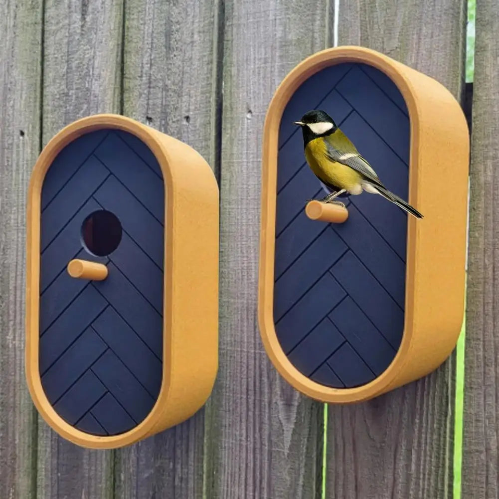 3D Printed Bird House Wall Mounted Wild Birds House Decorative Garden Birdhouse for Small Birds Hummingbirds Wrens Finches