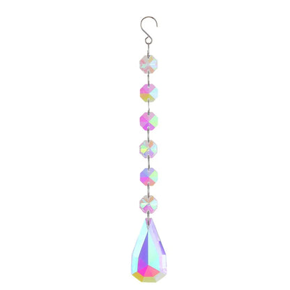 Star Moon Crystal Sun Catcher Bohemian Rainbow Maker Wind Chime  Home Outdoor Garden Hanging Ornament Window Decoration New In