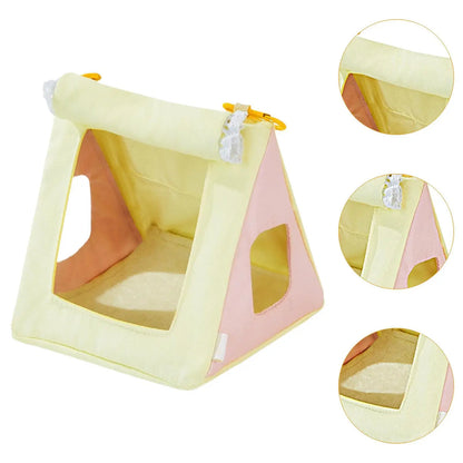 Bird Nest House Parrot Hanging Tent,Hanging Hammock All Seasons Use Hut Bird Bed for Parakeets Small Animals Cockatiels