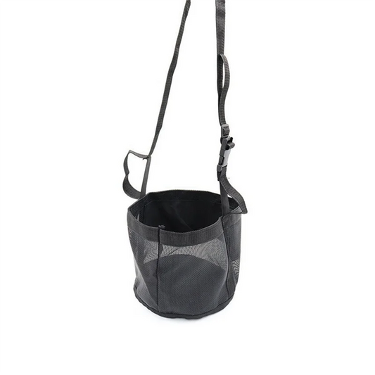 ABFY-Adjustable Elastic Hay Feed Bag For Horses - Outdoor Neck Feeding Bag In Black