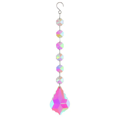 Star Moon Crystal Sun Catcher Bohemian Rainbow Maker Wind Chime  Home Outdoor Garden Hanging Ornament Window Decoration New In