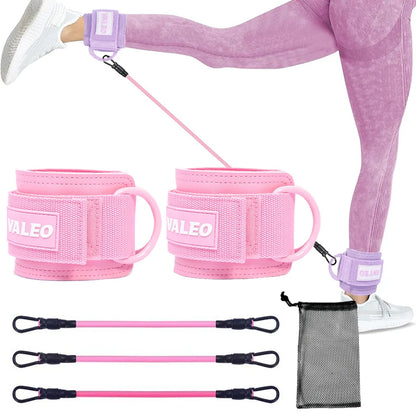 LOOGDEEL 1Pcs Ankle Straps Set Foot Support Cuff Unisex Yoga Pilates Resistance Bands With Ankle Padd Weight Leg Training Brace