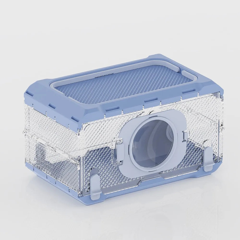 Folding Insect Observation Box Transparent Waterproof Portable Hamster Cage Wear Resistant Pet Observation Box for Outdoor