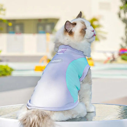 Sun Protection Dog Shirt Quick-Drying Ice Silk Dog Cooling T-shirts Summer Pet Sleeveless Clothes for Small Medium Dogs