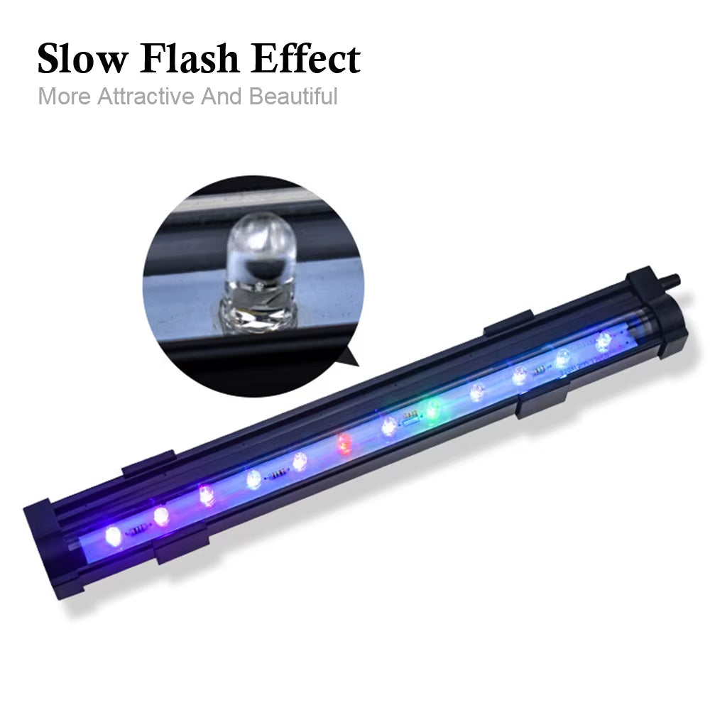 GlowWave LED Bubble Strip – Waterproof Aquarium Light with Mesmerizing Colors