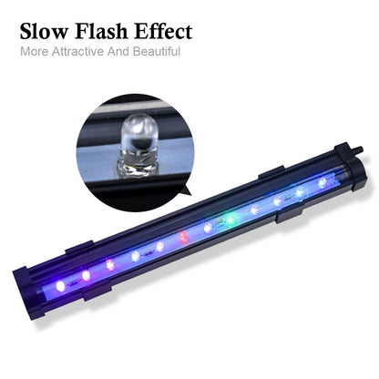GlowWave LED Bubble Strip – Waterproof Aquarium Light with Mesmerizing Colors