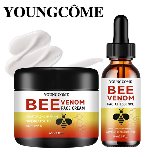 "Pro Anti-Aging Duo Set - Bee Venom Retinol Cream & Collagen Serum for Firming + Wrinkle Reduction, Luxury Skin Care Kit"