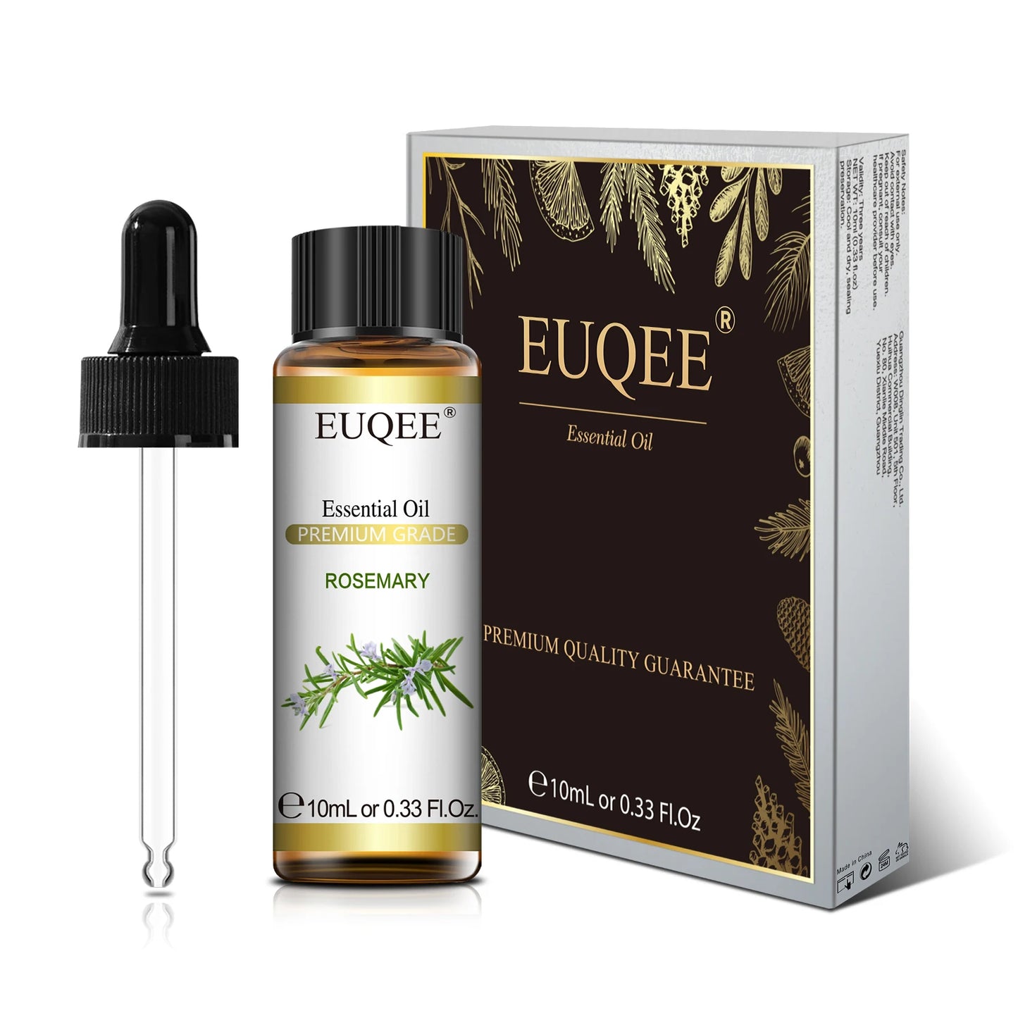 EUQEE 10ml Pure Natural Essential Oil Lavender Jasmine Eucalyptus Vanilla Sandalwood Sweet Orange Lemon Oregano Neroli Fragrance