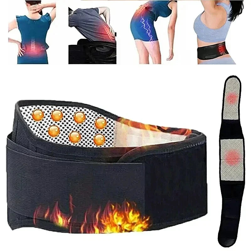 Adjustable 20-Magnet Self-Heating Magnetic Therapy Belt for Back and Waist – Sports Support & Waist Massage Belt