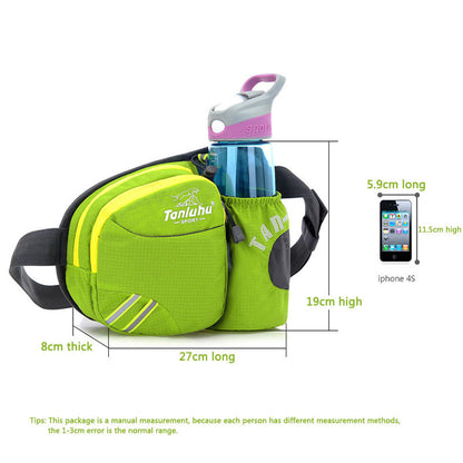 Wautton Outdoor Hiking Walking Waist Pack With Bottle Holder-3