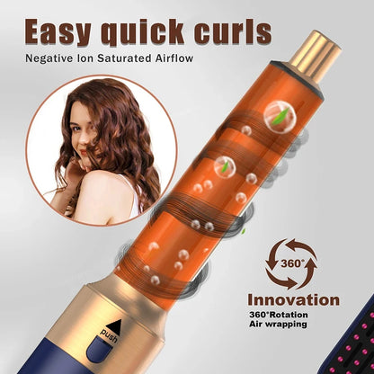 Professional Air Hair Styler 5 In 1 Low Noise Hair Curling Straightening Hair Drying 1000W Hot Air Brushes