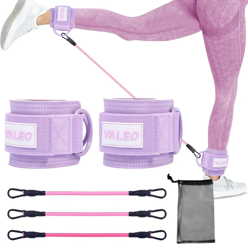 LOOGDEEL 1Pcs Ankle Straps Set Foot Support Cuff Unisex Yoga Pilates Resistance Bands With Ankle Padd Weight Leg Training Brace