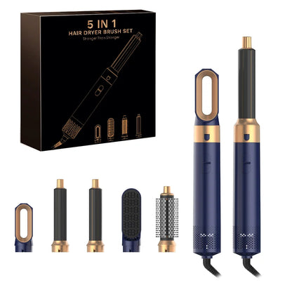 Professional Air Hair Styler 5 In 1 Low Noise Hair Curling Straightening Hair Drying 1000W Hot Air Brushes