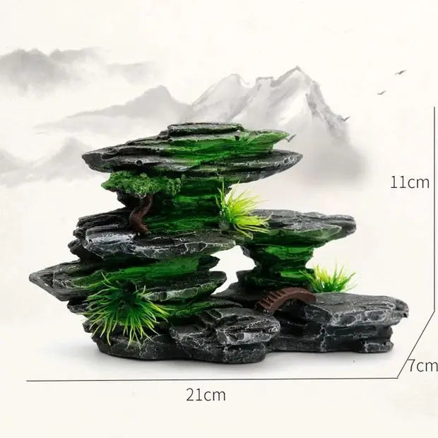 Ecological Lacape Aquarium Decoration Resin Mountain Scenery Pet Fi Tank Decorative Accories Simulation Mountain Ston...