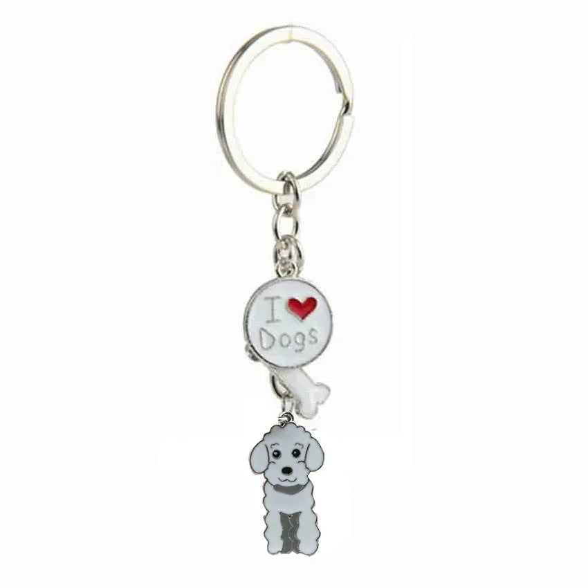 Jack Russell Terrier Keychain For Women Men Bulldog Shepherd Dog Pendant Key Ring Pet Jewerly Friends Christmas Gift llavero