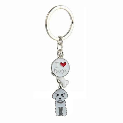 Jack Russell Terrier Keychain For Women Men Bulldog Shepherd Dog Pendant Key Ring Pet Jewerly Friends Christmas Gift llavero