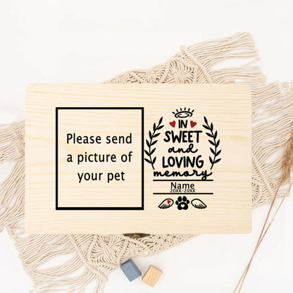 Personalized Pet Urn Customize Name and Date Dog Ashes Custom Funeral Box Pet Remains Wood Box Cremation Cat Ashes Urn Box