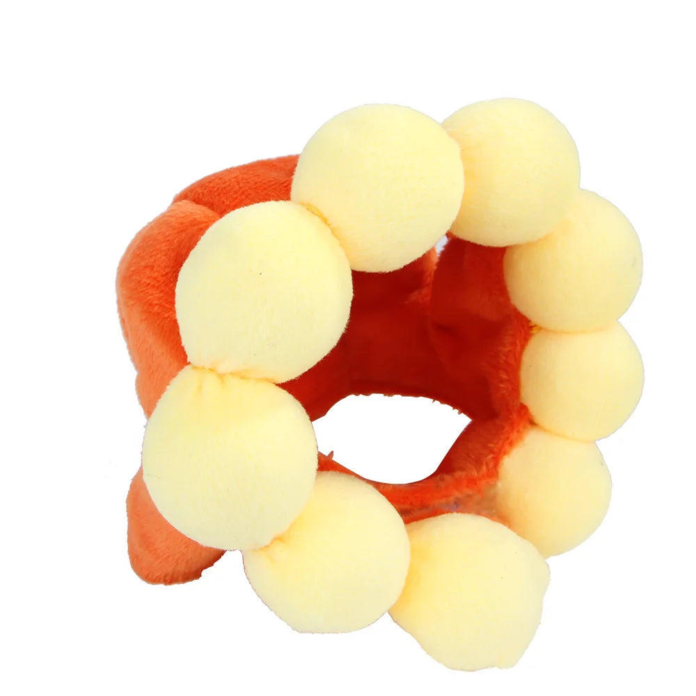 Funny Hat for Cat Sunflower Christmas Costume Pet Hat Halloween Cosplay Keep Warm Headwear Dogs Hats Puppy Accessories for Cats