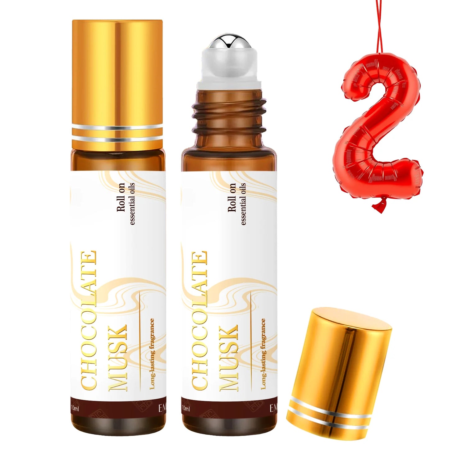 2PC 10ml Roller Essential Oils Massage oil Coffee Lollipop Vanilla coconut Lavender Peony Cotton Candy Raspberry Cherry Gifts