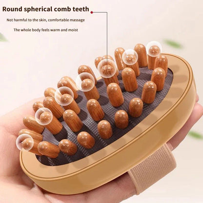 Body Anti Cellulite Brush Soothing Wooden Essential Oil Spa Air Cushion Massage Hair Comb Scalp Massage Brush Dead Skin Remover