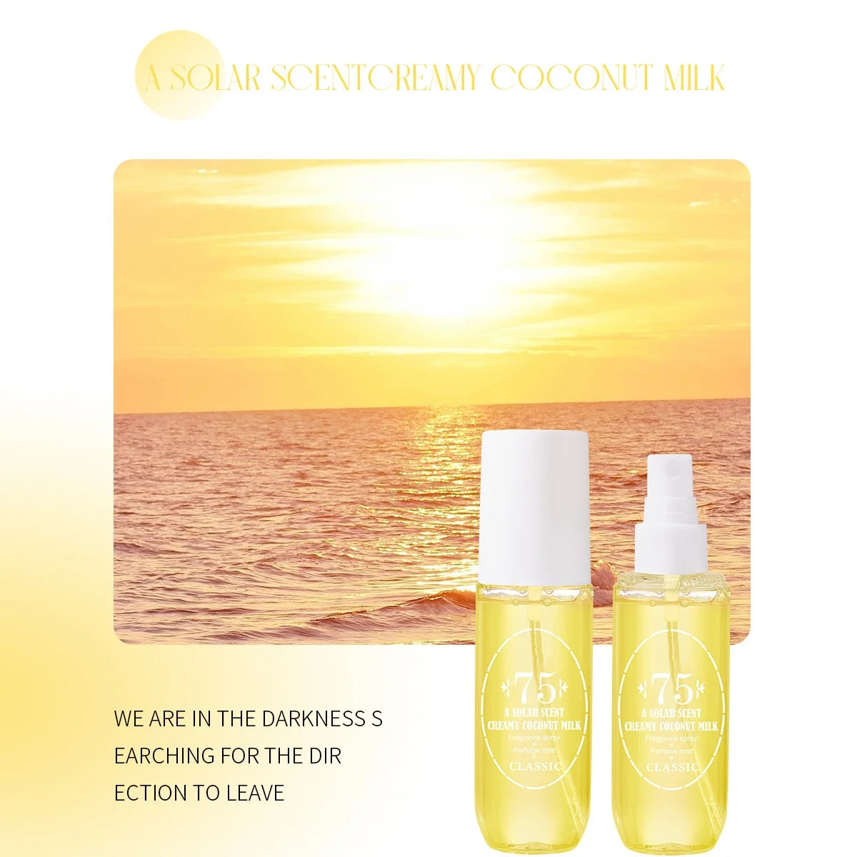 Natural alcohol-free and low-allergen liquid perfume spray that can be used on hair body and clothing Water-based natural oil