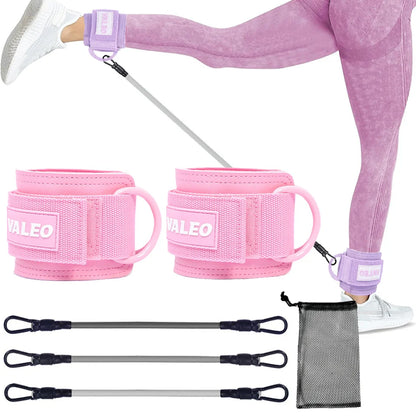 LOOGDEEL 1Pcs Ankle Straps Set Foot Support Cuff Unisex Yoga Pilates Resistance Bands With Ankle Padd Weight Leg Training Brace