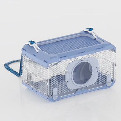 Folding Insect Observation Box Transparent Waterproof Portable Hamster Cage Wear Resistant Pet Observation Box for Outdoor