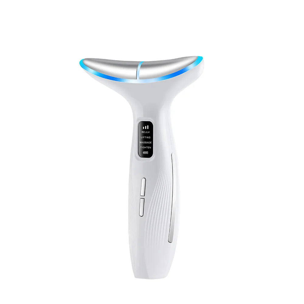 Neck Beauty Device EMS Microcurrent Chin Facial Lifting LED Firming Rejuvenation Anti Wrinkle Skin Care Face Massager
