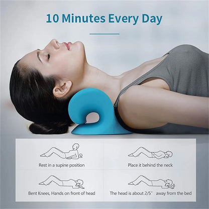 C-Type Neck Shoulder Relaxer Cervical Spine Stretch Muscle Relaxation Traction Device Massage Pillow Correction Chiropractic
