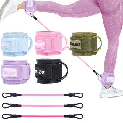LOOGDEEL 1Pcs Ankle Straps Set Foot Support Cuff Unisex Yoga Pilates Resistance Bands With Ankle Padd Weight Leg Training Brace