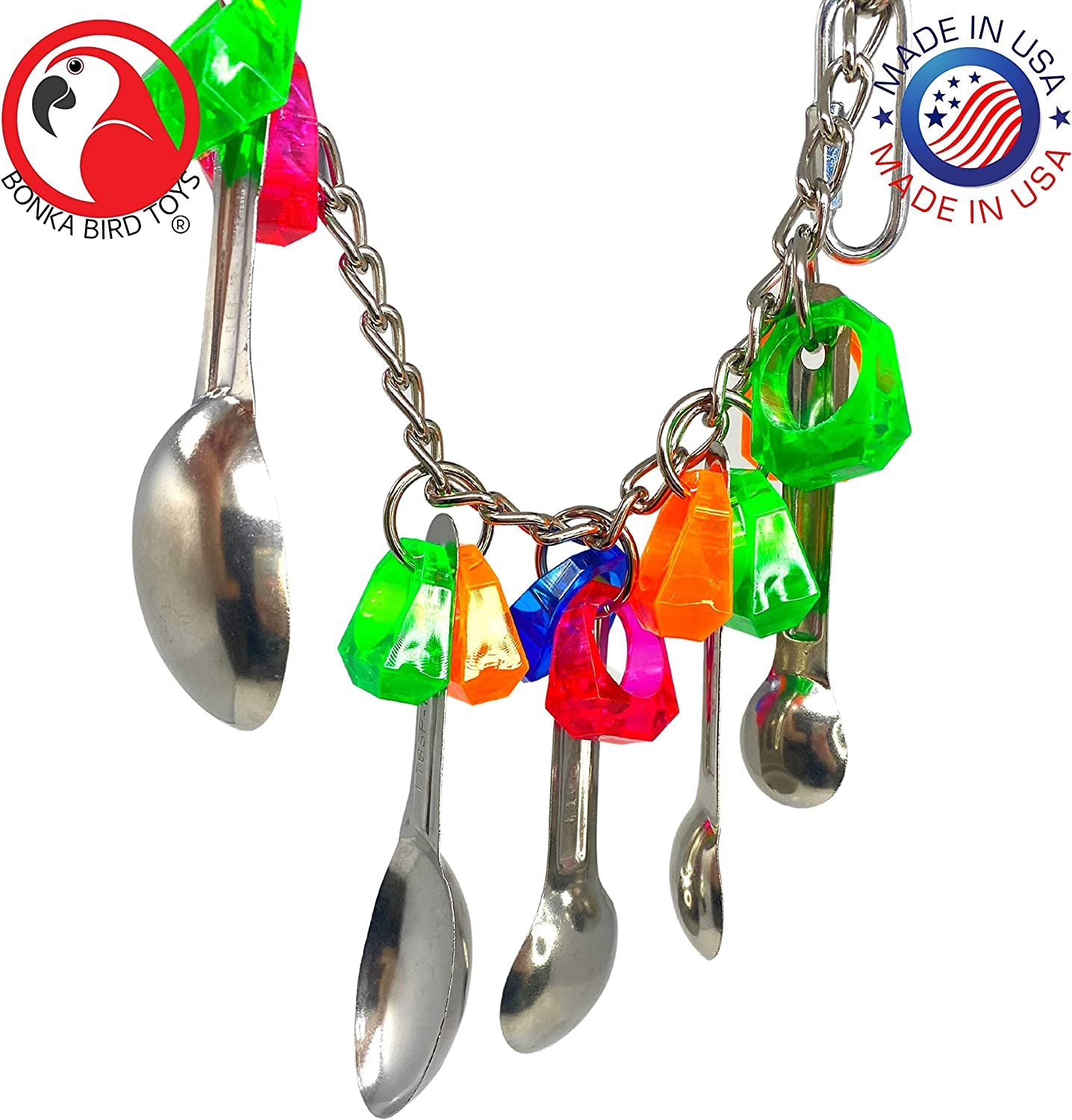 1969 Spoon Delight Medium Large Parrot Bird Toy African Grey Parrot Amazon Conure and Similar Birds