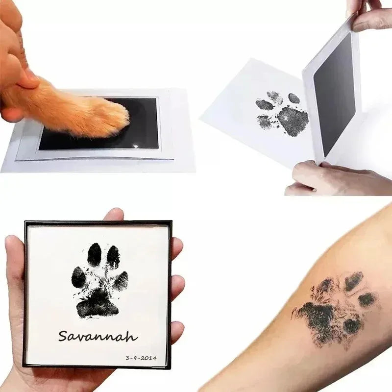Baby Handprint Footprints Ink Pads for Pet Safe Non-toxic No-Touch Skin Inkless Inkpad Kits Cat Dog Paw Prints Souvenirs Gifts