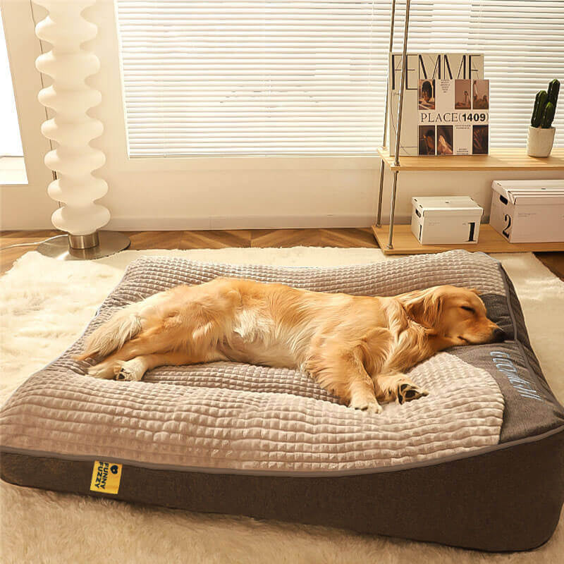 Large Thick Scratch-Resistant Spine Protection Dog Cushion Bed