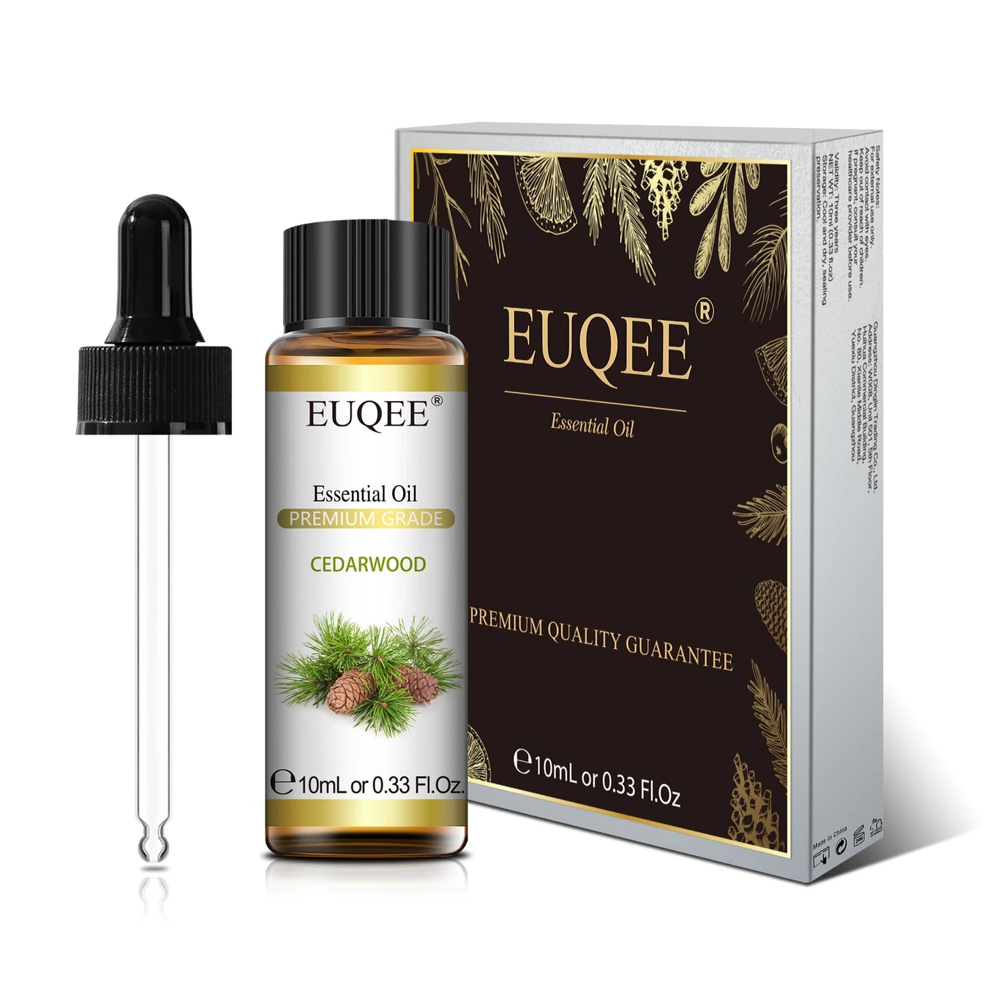 EUQEE 10ml Pure Natural Essential Oil Lavender Jasmine Eucalyptus Vanilla Sandalwood Sweet Orange Lemon Oregano Neroli Fragrance