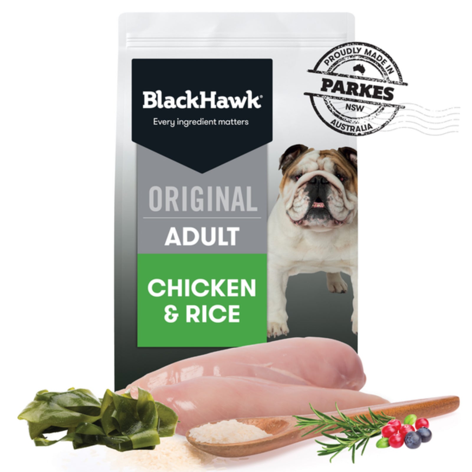 Black Hawk Adult & Senior Chicken & Rice Dry Dog Food -20Kg