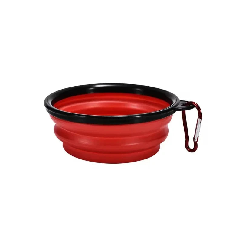 New 350ml Folding Bowl With Keychain Pet Bowl Portable Travel Dog Bowl Convenient Cat bowl Non-deformable Folding Bowl