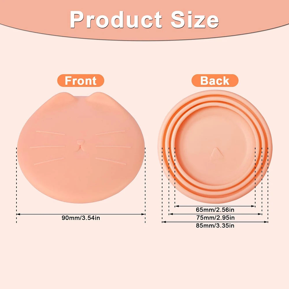 Pet Food Can Lid Silicone Universal Size Cat/Dog Can Storage Lid Dishwasher Easy To Clean Reusable Fully Covered Sealed Fresh
