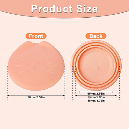 Pet Food Can Lid Silicone Universal Size Cat/Dog Can Storage Lid Dishwasher Easy To Clean Reusable Fully Covered Sealed Fresh