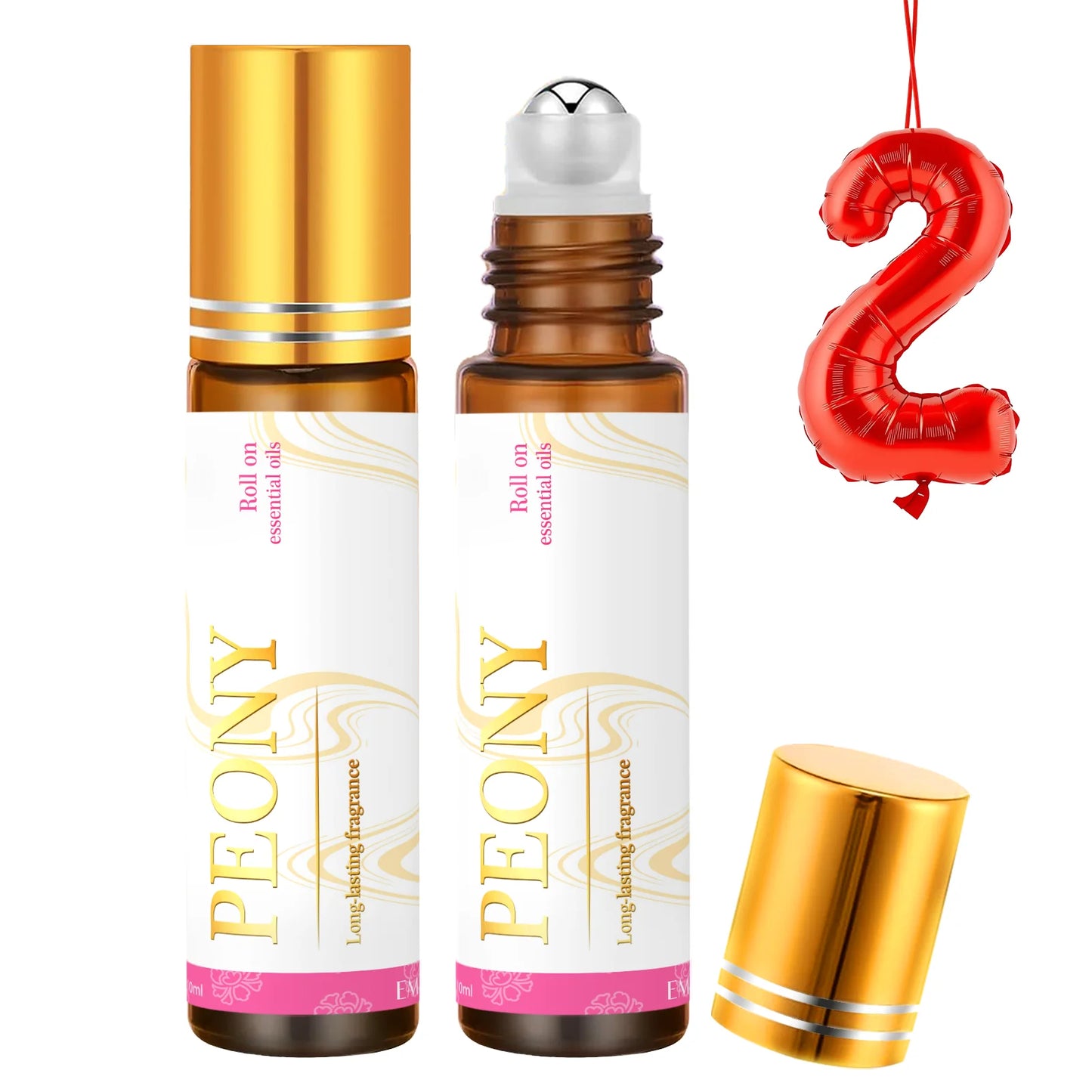 2PC 10ml Roller Essential Oils Massage oil Coffee Lollipop Vanilla coconut Lavender Peony Cotton Candy Raspberry Cherry Gifts
