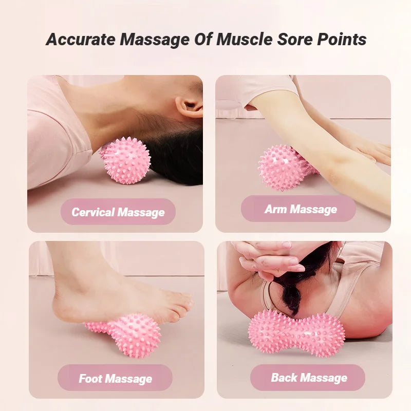 Peanut Massage Spiky Ball Training Muscle Pain Stress Foot Massager Relaxation Myofascial Balls For Plantar Trigger