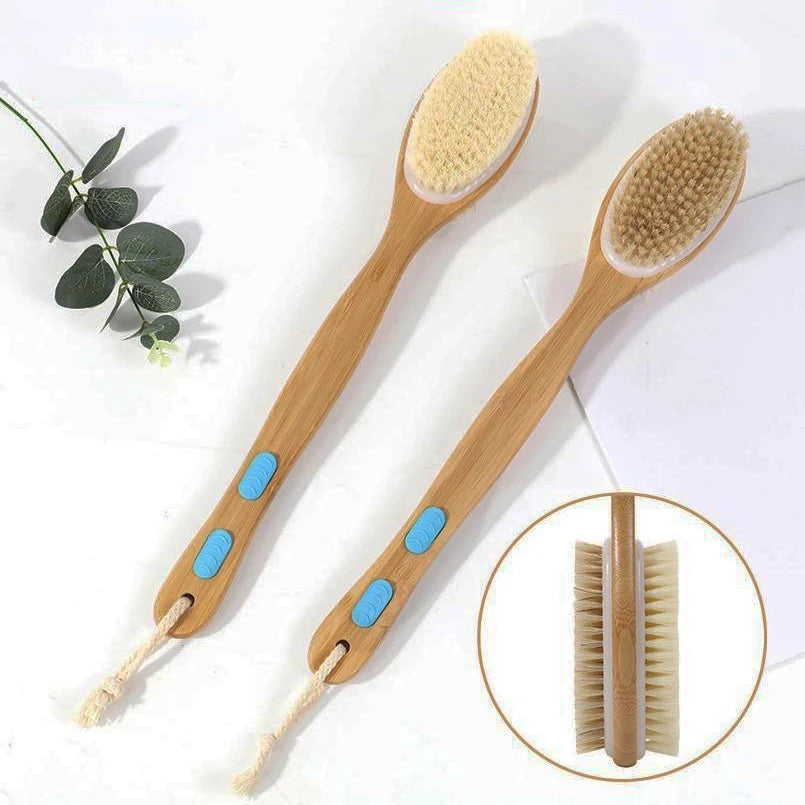 Body scrub brush soft and hard bristle shower double-side long handle shower brush 1/2pc,body brushes，Special for real hair wigs