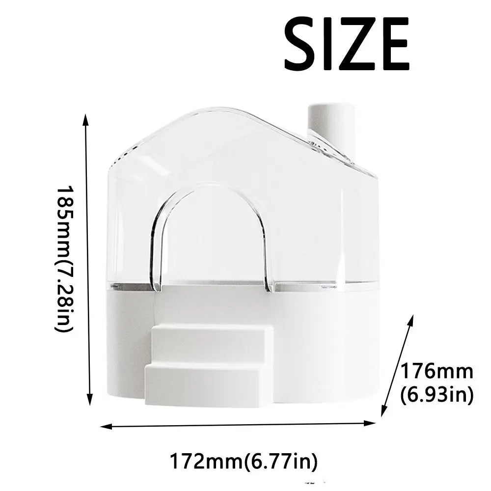 Detachable Pet Bird Bath Box Transparent Large Space Hamster Bathtub Anti-leak Household Hamster Bath House Bathtub Supplies