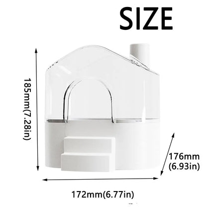 Detachable Pet Bird Bath Box Transparent Large Space Hamster Bathtub Anti-leak Household Hamster Bath House Bathtub Supplies