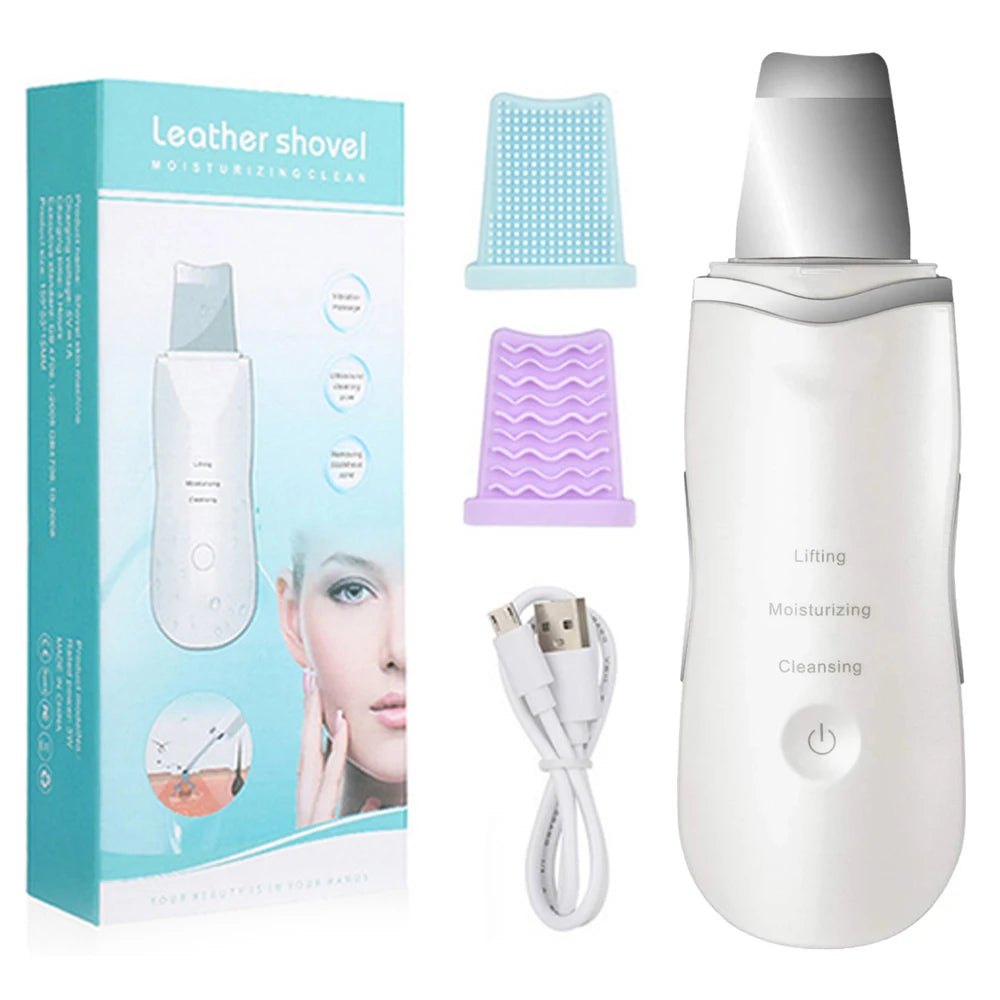 Skin Scrubber Deep Vibrate Facial Cleaner Shovel Spatula Not Ultrasonic Face Scrubber Pore Cleaner Facial Shovel Massager