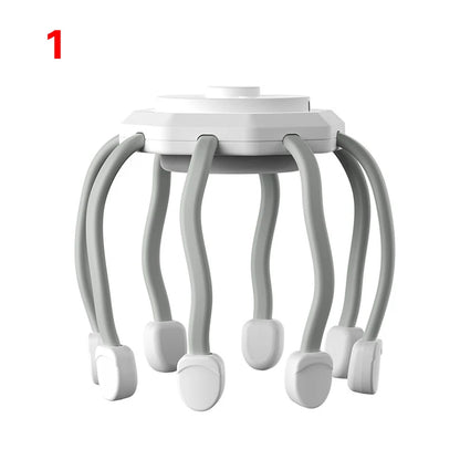 Electric Octopus Scalp Massager Hands-free 8 Claws Vibration Contacts 360 Degree 3 Modes Head Scratcher Massage Health Care