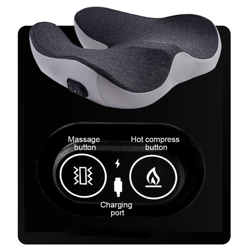 Electric Massage Cushion Vibration Massage Chair Cushion Hip Massage Mat Buttock Massager Waist Support Lumbar Pillow masajeador