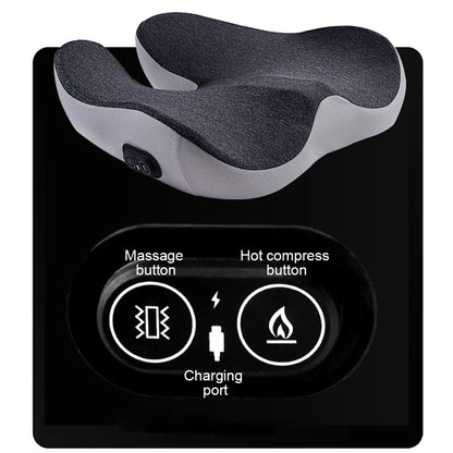 Electric Massage Cushion Vibration Massage Chair Cushion Hip Massage Mat Buttock Massager Waist Support Lumbar Pillow masajeador