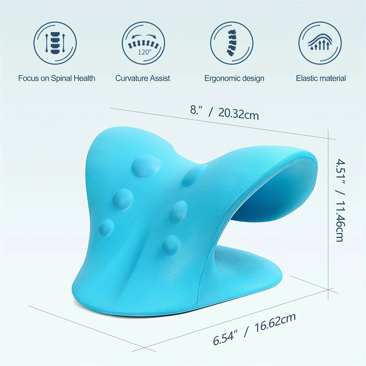 C-Type Neck Shoulder Relaxer Cervical Spine Stretch Muscle Relaxation Traction Device Massage Pillow Correction Chiropractic