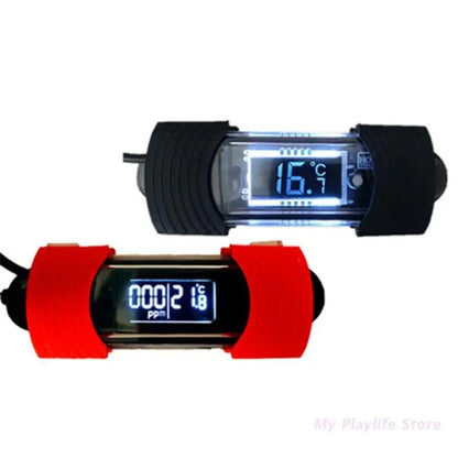Aquarium Thermometer Digital Submersible Fish Tanks Thermometers with Suction Cup Easy to Read Waterproof Freshwater